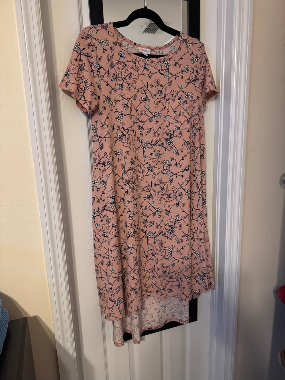 LuLaRoe Disney Winnie the Pooh Peach Floral High-Low Dress